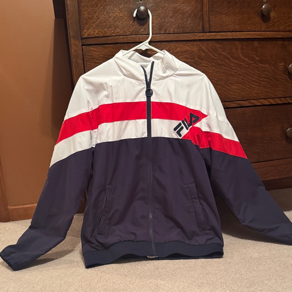 Fila Navy and Red Colorblock Jacket